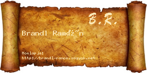 Brandl Ramón névjegykártya